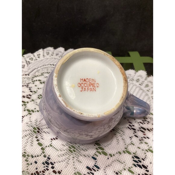 Vintage Occupied Japan Lustercraft Cherry Blossoms Creamer - Picture 7 of 10